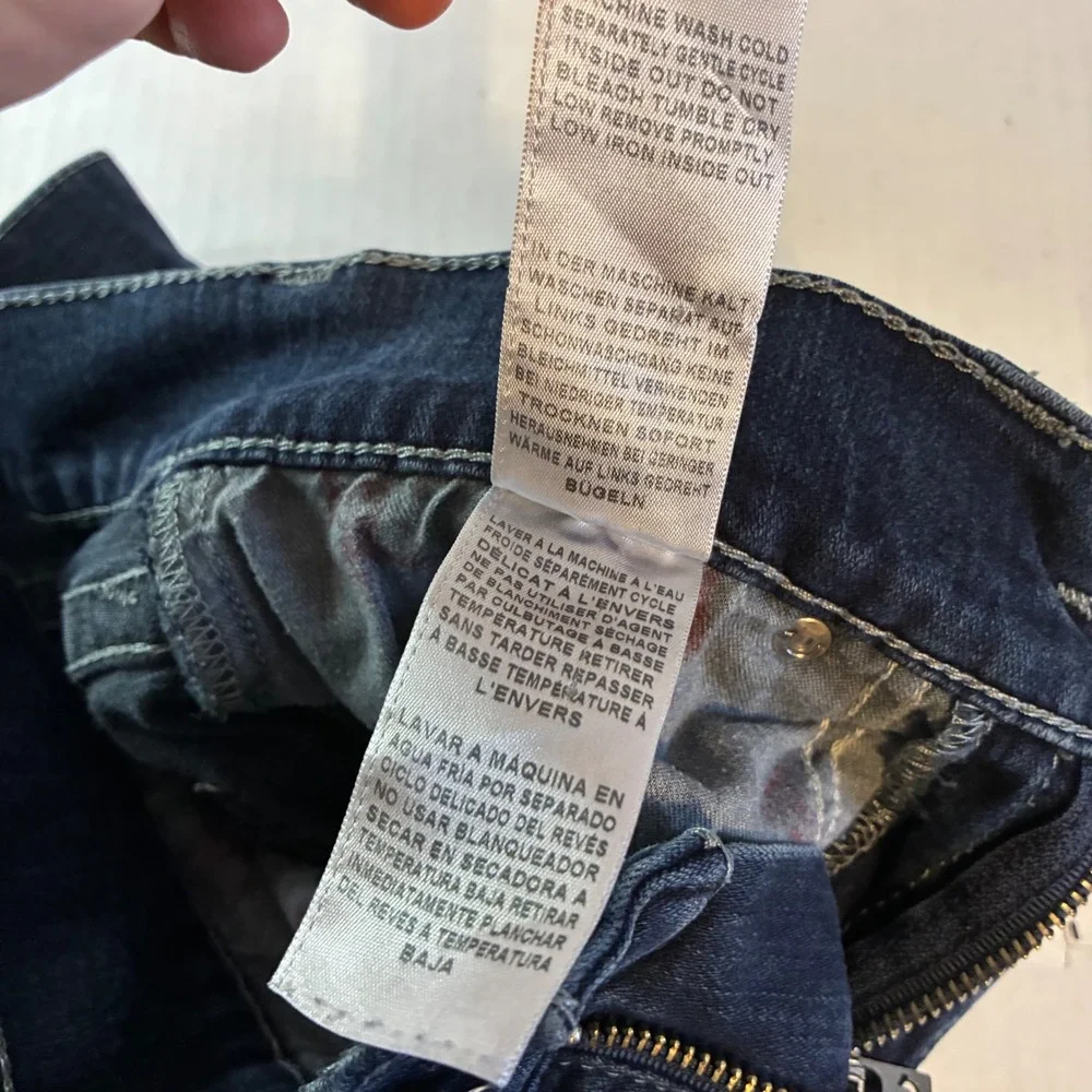 True Religion Rocco Relaxed Skinny Jeans Dark Wash Blue Size 28X31 Mens Denim